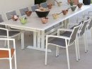 Table Extensible Blanc 100% Alu - Les Jardins Vente Privée ... encequiconcerne Vente Privée Jardin