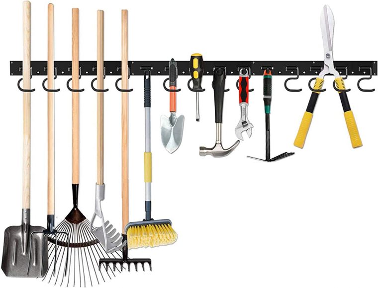 fixation murale outils de jardin