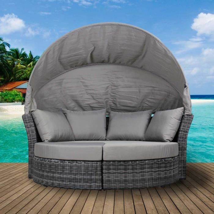 lit de jardin rond pas cher