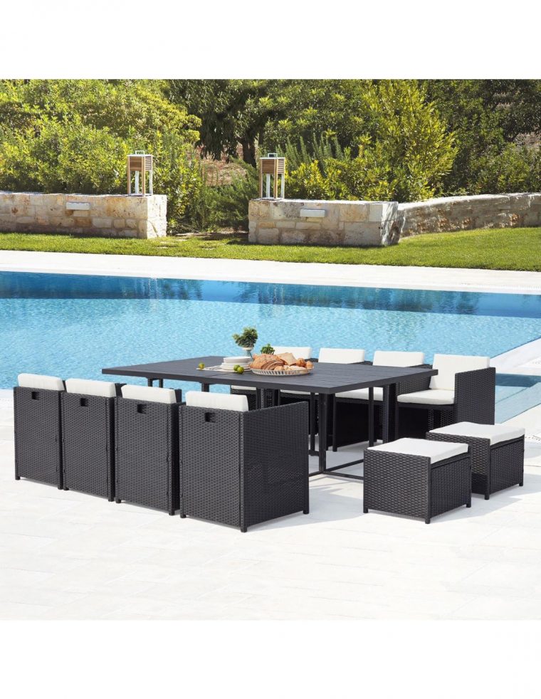 salon de jardin encastrable alu