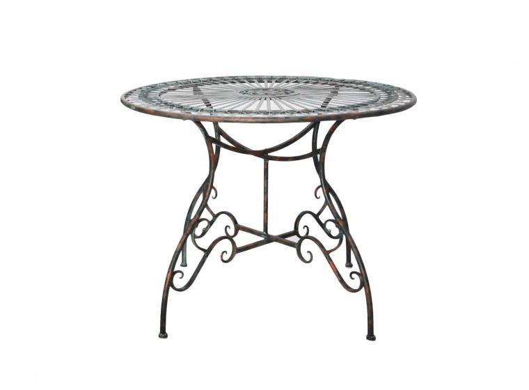 table de jardin ronde en fer