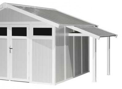 abri de jardin prise au vent