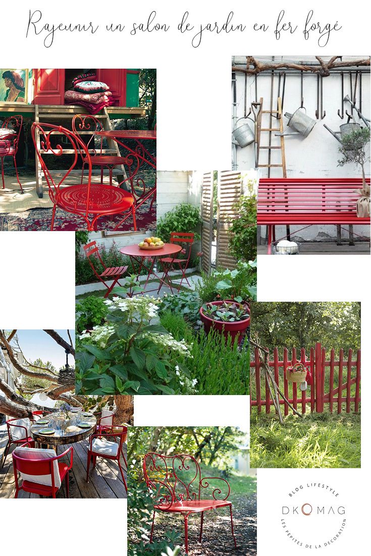 salon de jardin rouge basque