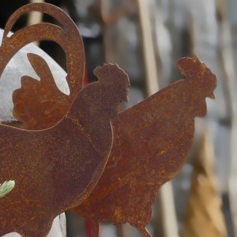 animaux en fer rouille pour jardin