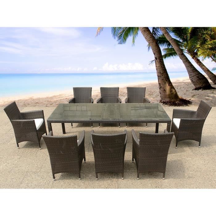 table de jardin en rotin