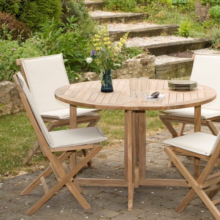 table de jardin en resine pliante