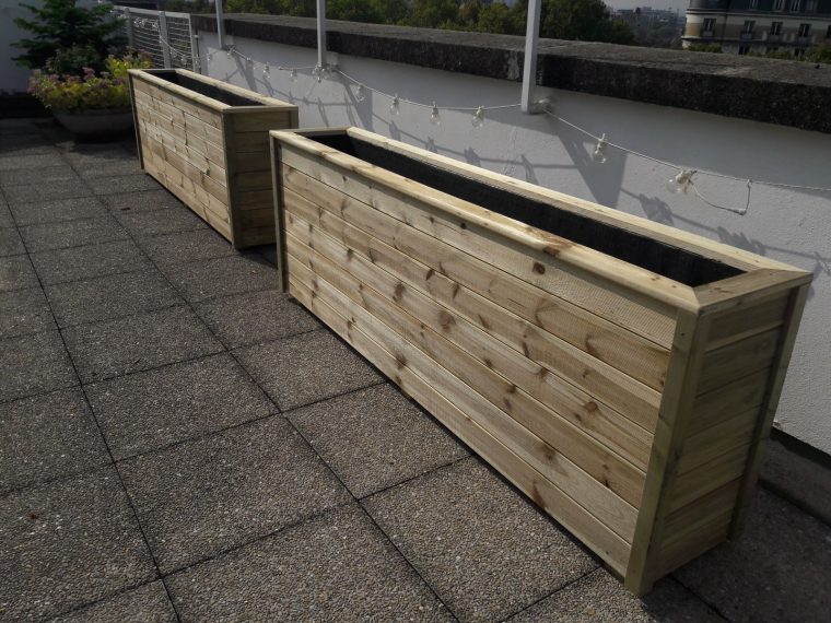jardiniere en bois haute