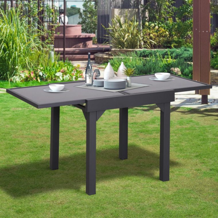 table jardin extensible plastique