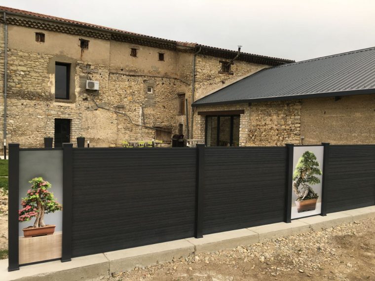 cloture de jardin gris anthracite
