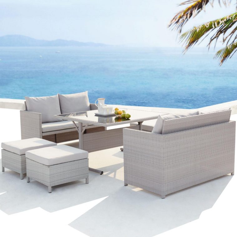 salon de jardin tressee encastrable