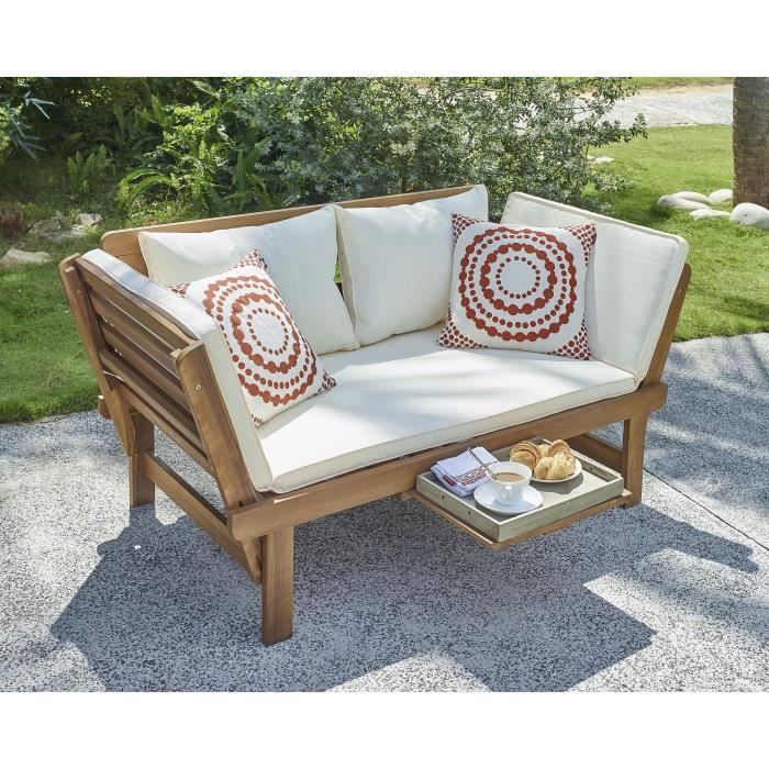 banquette de jardin bois