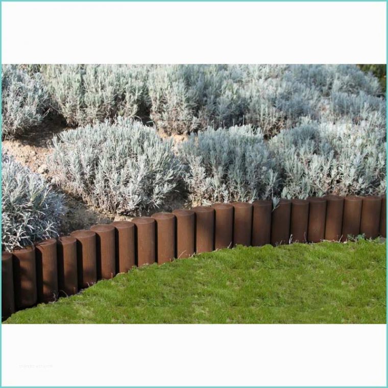 bordure jardin bois demi rondin