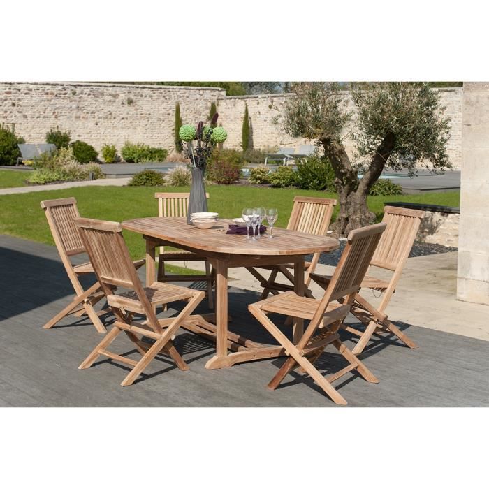 table jardin 6 chaises