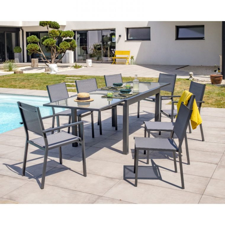 table et chaise aluminium jardin