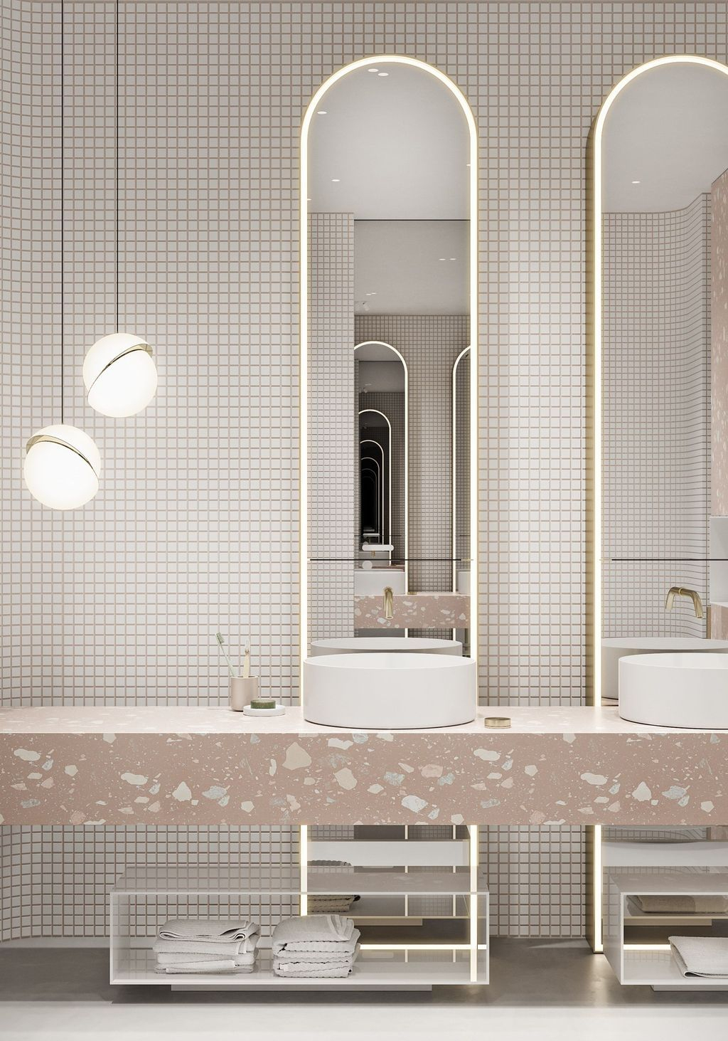 20+ Outstanding Bathroom Mirror Design Ideas For Any ... dedans Model Salle Bain