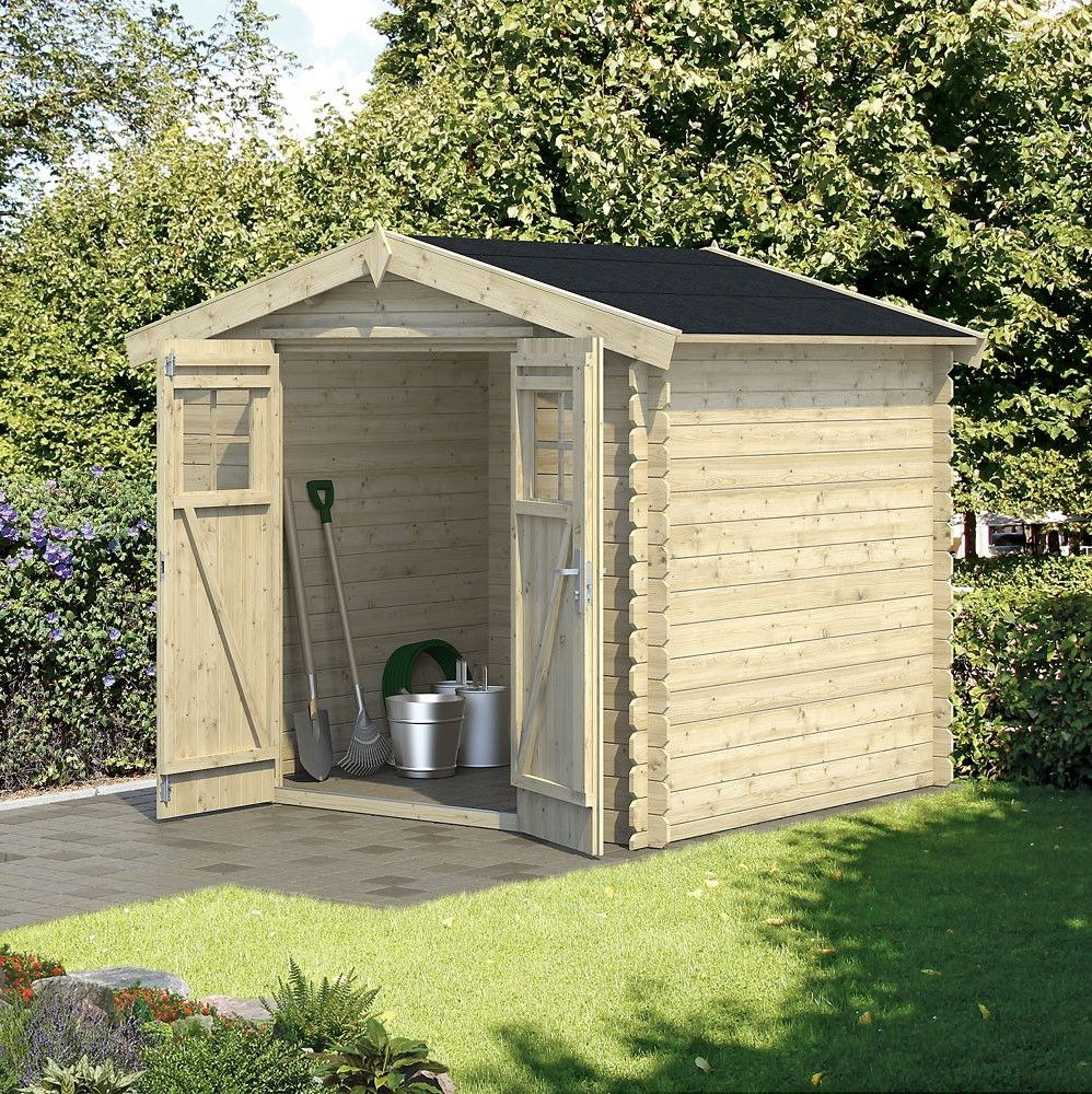 Abri De Jardin Bois Blooma Mokau 4 M² Pas Cher - Abri De ... dedans Abri Spa Castorama