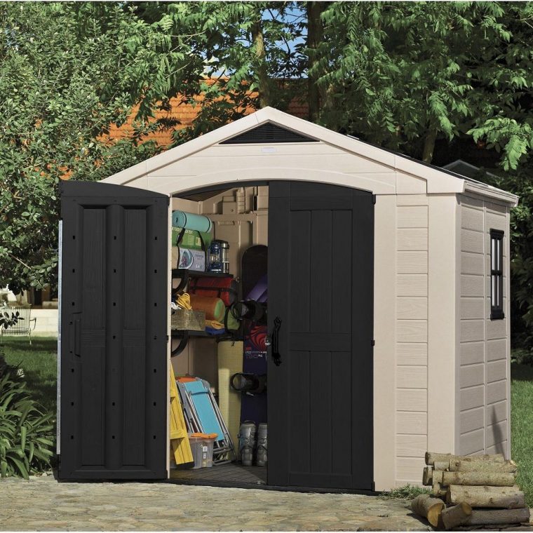 Abri De Jardin Résine Domus 3.86 M² Ep.20 Mm - Abri De ... concernant Abri De Jardin Pvc Leroy Merlin