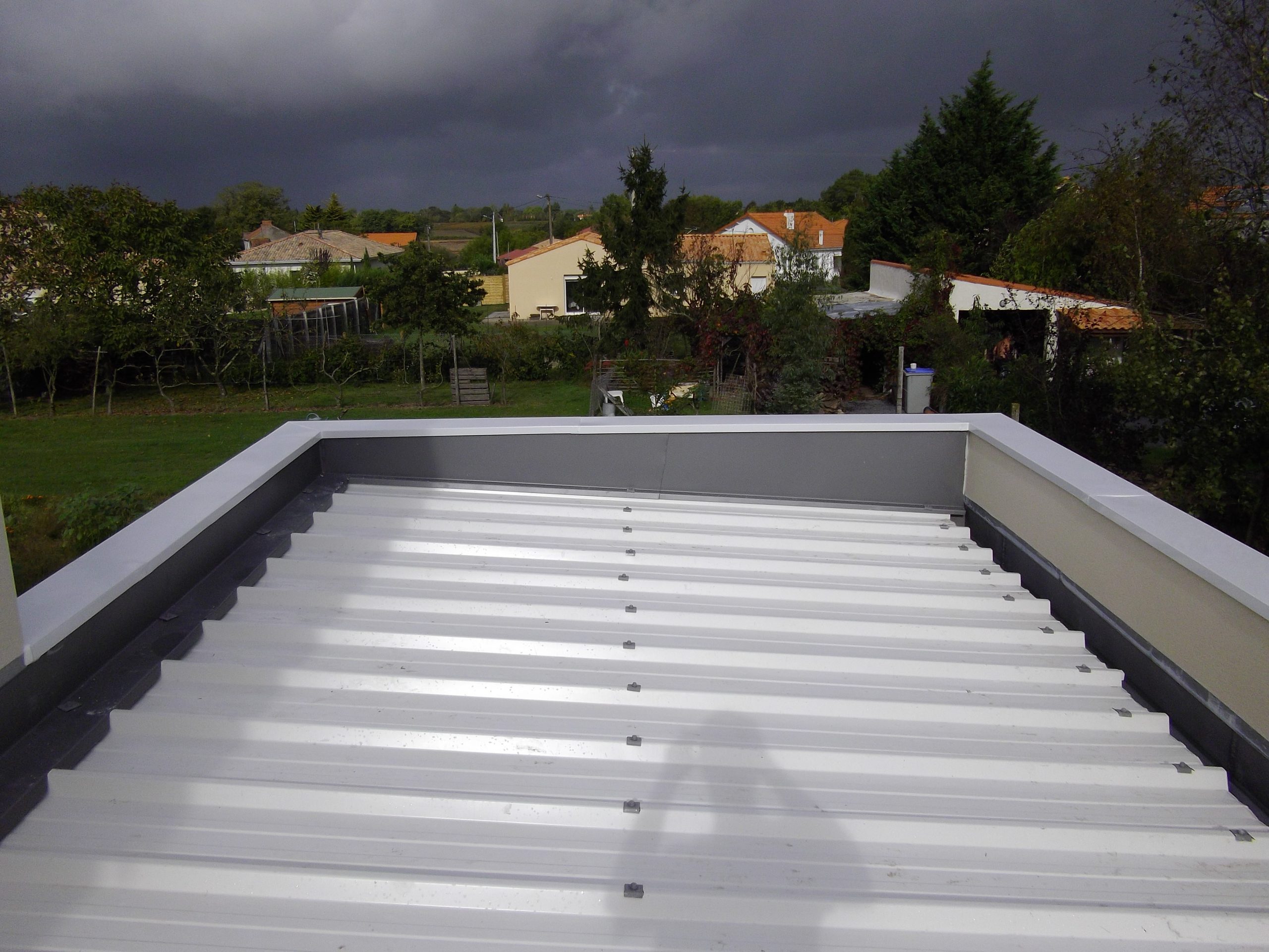 Acrotère Toit Plat - Couvertine Alu - Au Bac D'eau Nantes intérieur Toit Plat Sans Acrotère