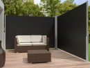 Alu Doppel Seitenmarkise Schwarz 180 X 600 Cm intérieur Terrasse A Derouler