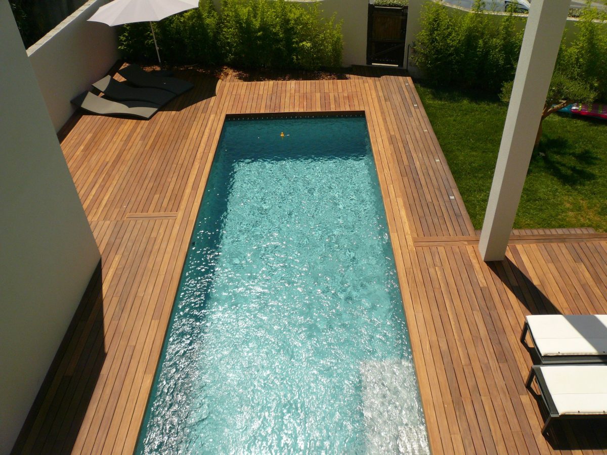 Am Nagement De Terrasse De Piscine En Bois Exotique Ip Piscine Sans Margelle Plage Bois