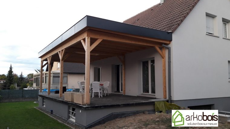 Arkobois — Arkobois Vous Pose Un Auvent, Pergola Ou Avancée ... avec Avancée De Toit Plat
