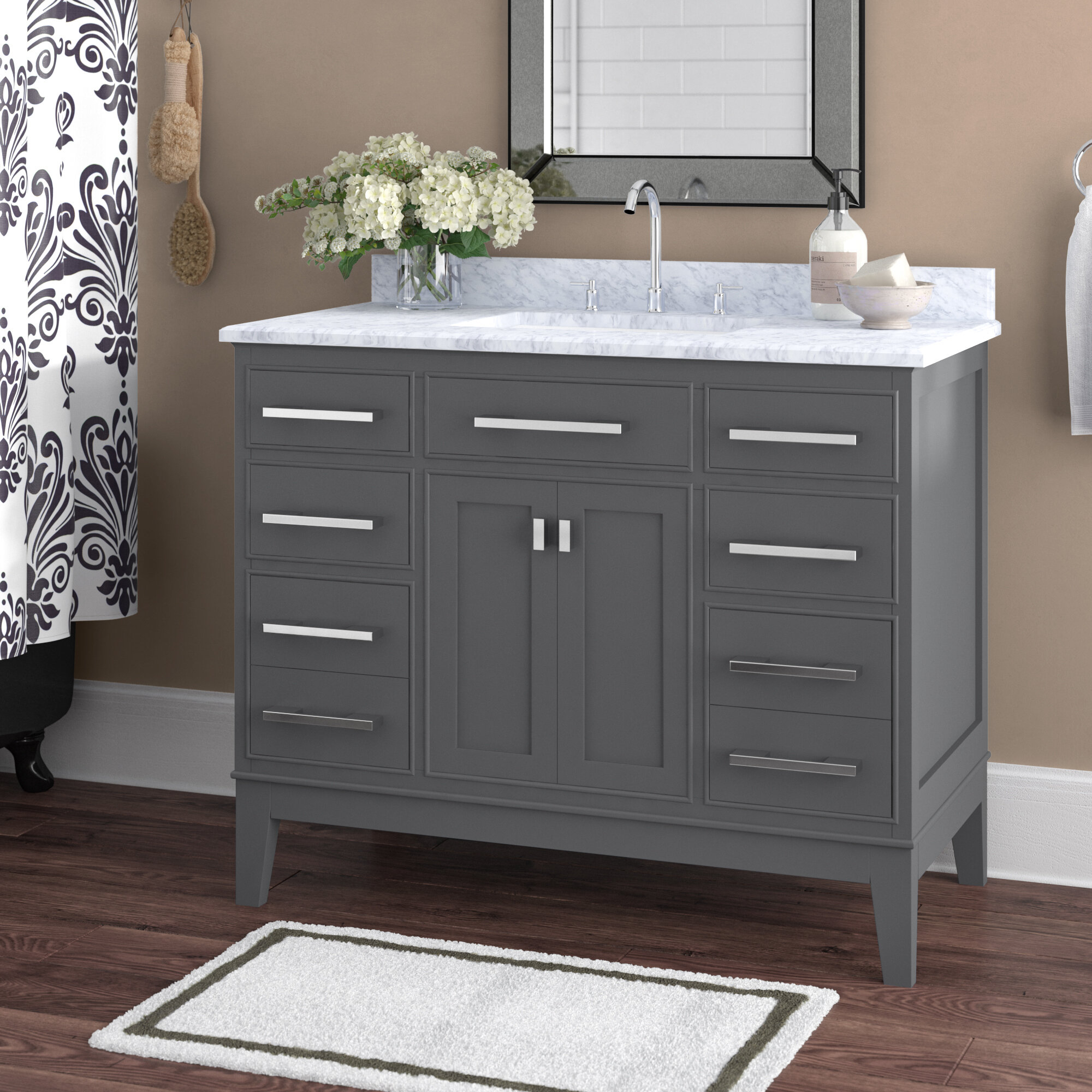 Arminta 42&quot; Single Bathroom Vanity Set tout Bathroom Vanity