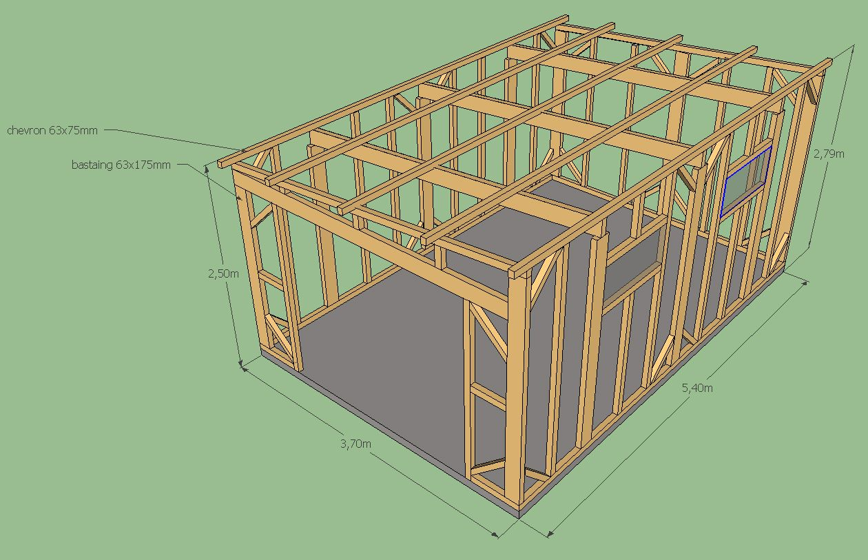 Avis Sur Plan Ossature Abris De Jardin 20M² (20 Messages ... intérieur Plan Abris De Jardin Bois Gratuit