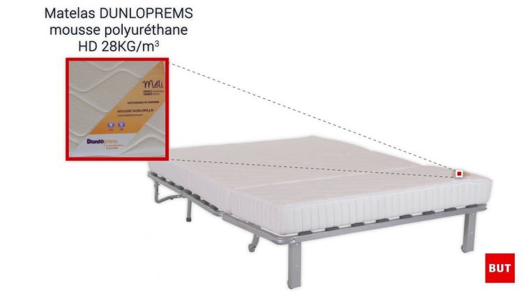 Banquette-Lit Bz Slyde 140 Cm Dunloprems Meli 28Kg Sans Housse - But à Bz Slyde 140