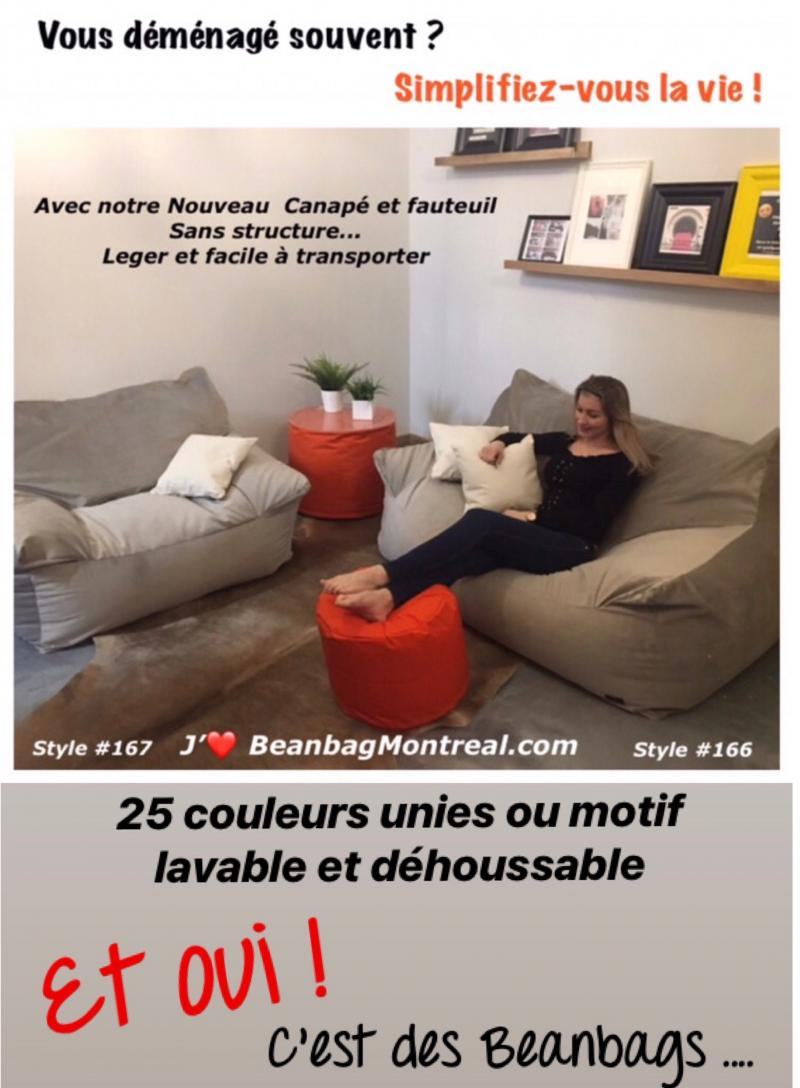 Beanbagmontreal / Uniformes Personnalisés Inc. - Home avec Sofa Pas Cher Montreal