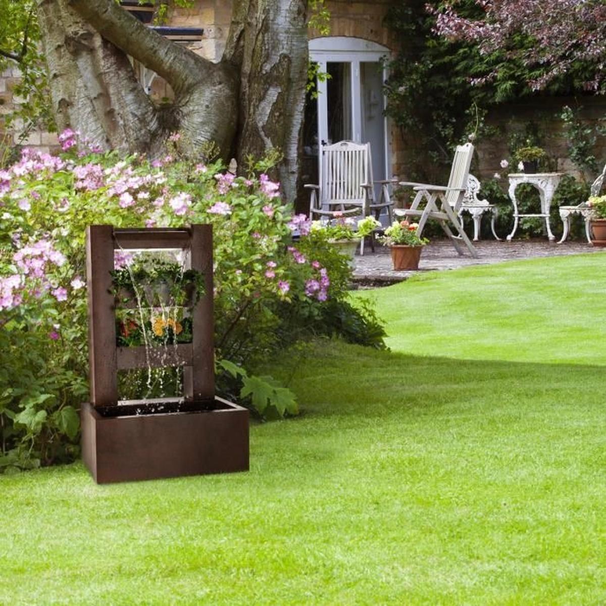 Blumfeldt Lemuria Fontaine Décorative De Jardin Avec Cascade ... intérieur Fontaine Jardin Zen