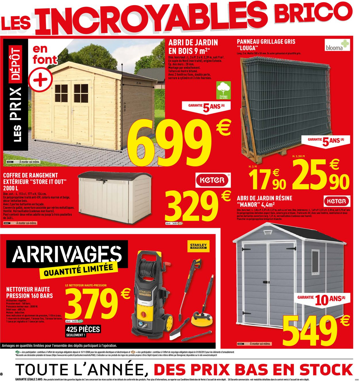 Brico Dépôt Catalogue Actuel 07.06 - 30.06.2019 [8 ... serapportantà Abri De Jardin Bois Brico Dépôt