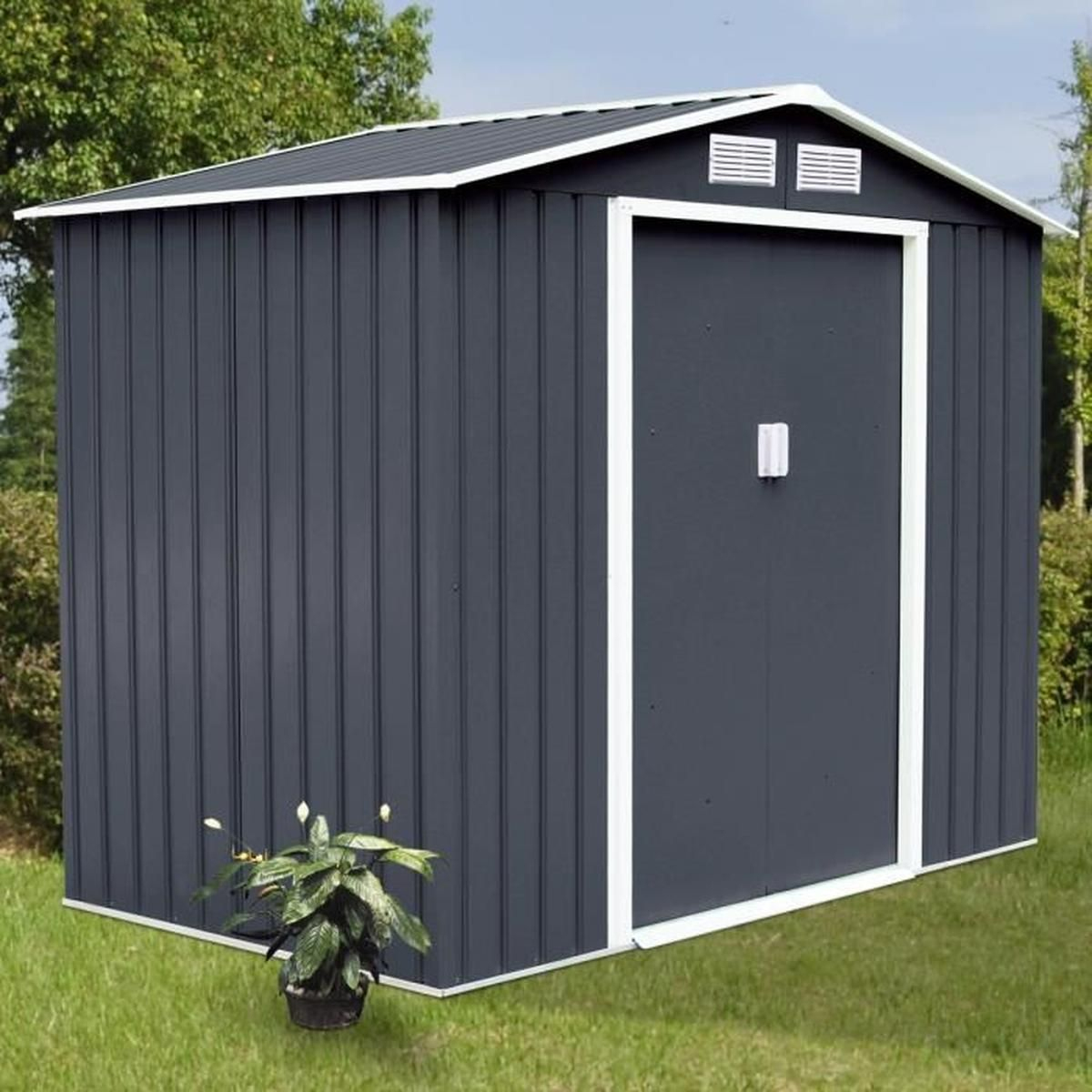 Cabane Metallique serapportantà Abri De Jardin Métal 15M2