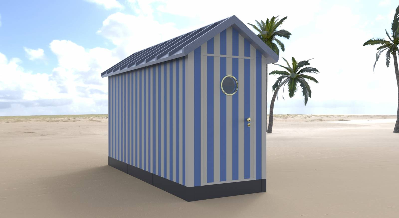 Cabine De Plage En Bois En Kit De Grande Dimension ... concernant Cabine De Plage En Kit