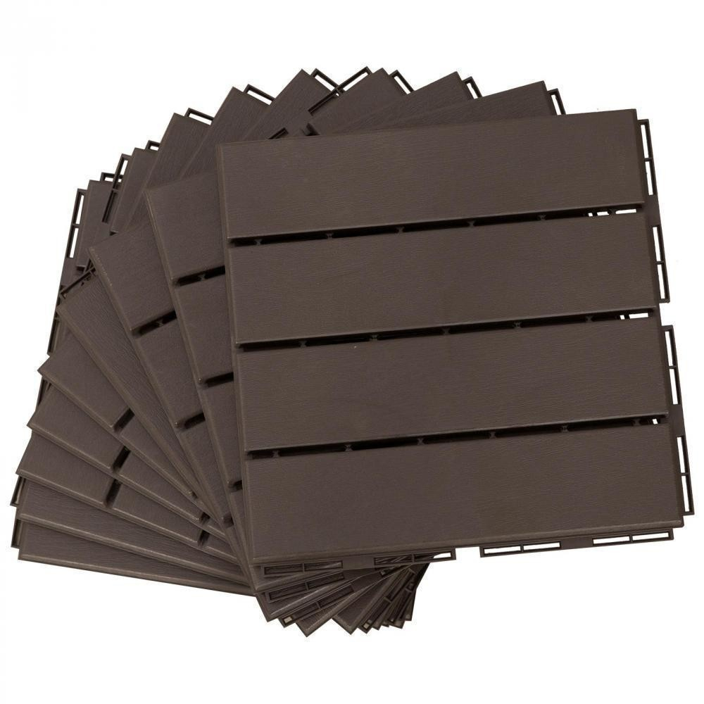 Caillebotis - Dalles Terrasse - Lot De 9 - Emboîtables, Installation Très  Simple - Petits Carreaux Composite Plastique Imitation Bois Chocolat intérieur Caillebotis Pas Cher Gifi