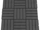 Caillebotis - Dalles Terrasse - Lot De 9 - Emboîtables, Installation Très  Simple - Petits Carreaux Composite Plastique Imitation Bois Noir à Dalles Pour Terrasse