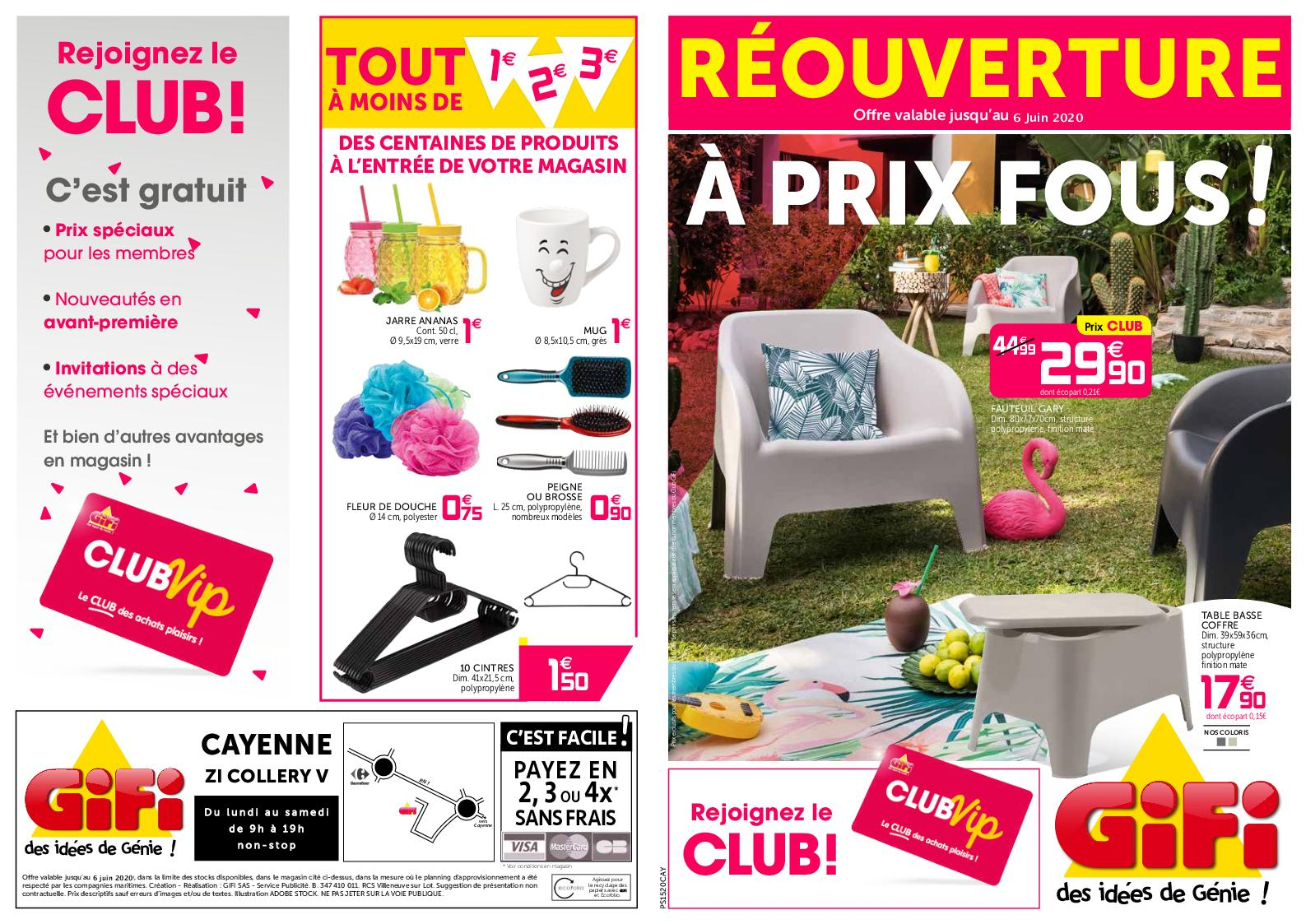 Calaméo - Reouverture Gifi A Prix Fous ! pour Bain De Soleil Pliant Dream Gifi