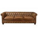 Canapé 3 Places Chesterfield En Cuir dedans Canape Chesterfield En Cuir