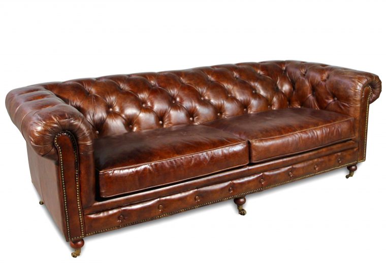Canapé Chesterfield Cuir, Canapé Cuir Vintage Capitonné serapportantà Canapé Chesterfield Cuir Vieilli