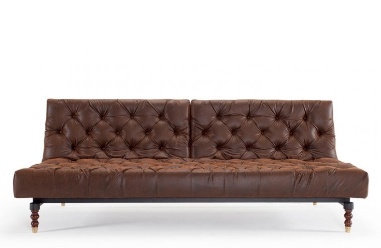 Canapé Convertible Oldschool - Marron - 210 Cm - Innovation - Design Per  Weiss à Canap Gris Vieilli Colombo