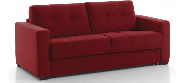 Canapé Lit 3 Places Bordeaux Avec Ouverture Rapido ... encequiconcerne Canape Convertible Bordeaux Action