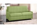 Canapé Lit 3 Places Luna Convertible Rapido 140Cm Microfibre Vert Anis  Matelas 16 Cm encequiconcerne Canap Sur Mesure Vert Anis