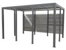 Carport Aluminium 11,52 M² - 413 X 279 Cm - Gris Anthracite pour Carport Pas Cher