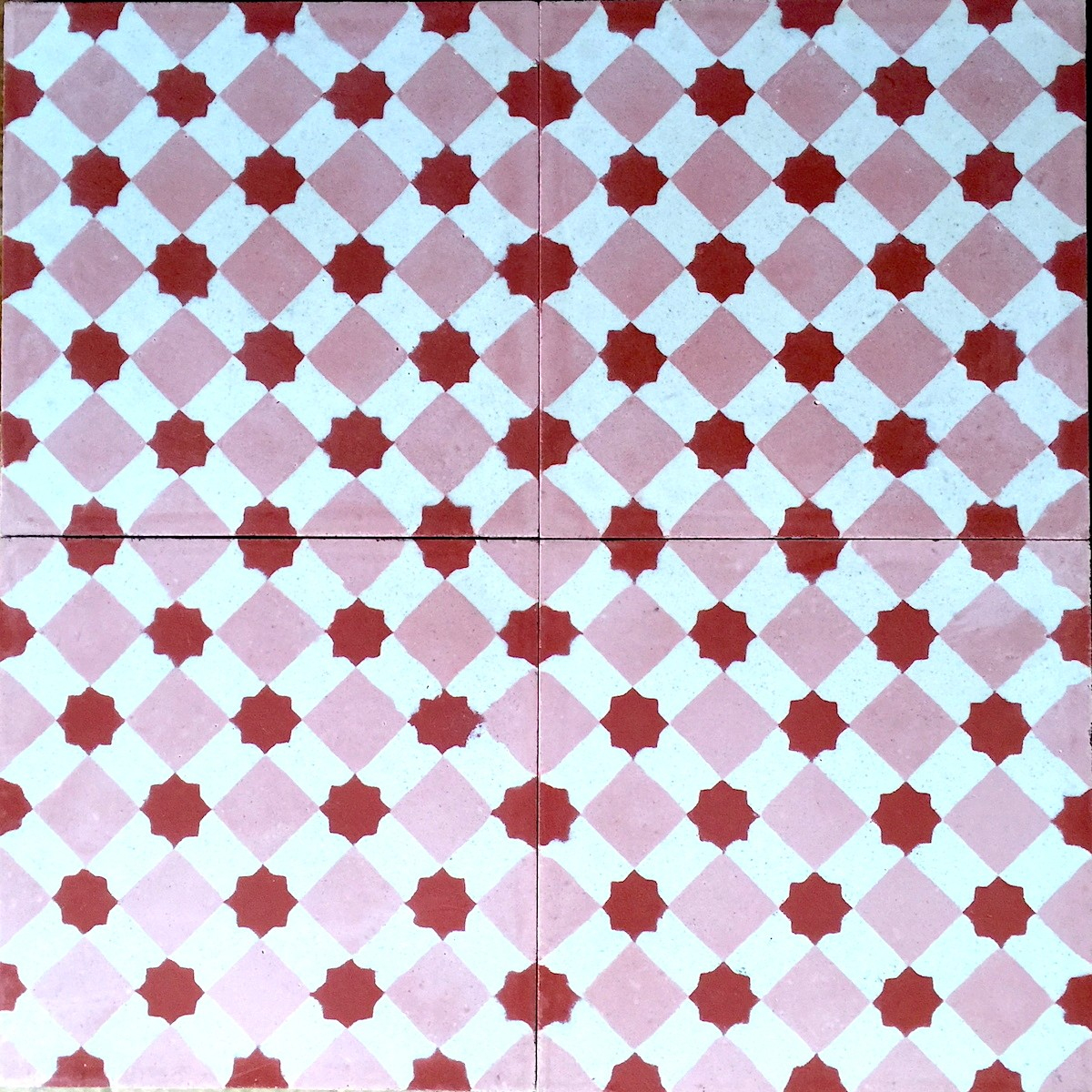 Carreaux Ciment Pas Cher Sol Et Mur 1M2 Modele Frizy-Rouge -  Carrelage-Mosaique à Carreaux De Ciment Pas Cher
