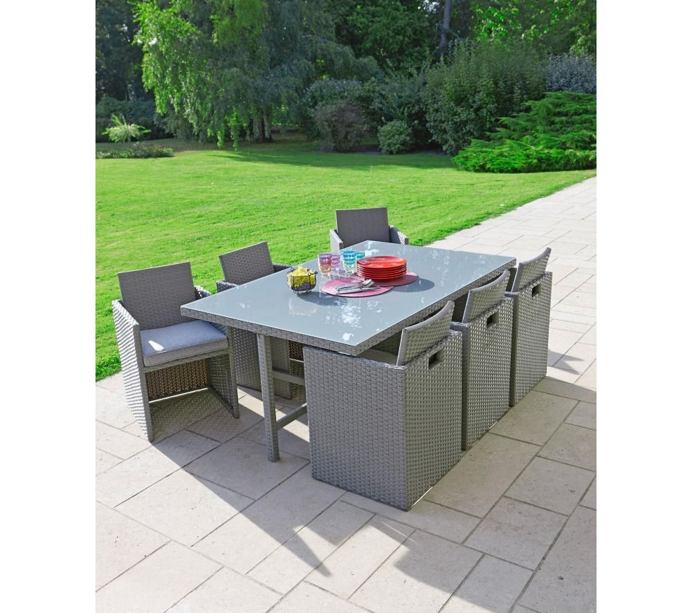 Carrefour Set Encastrable De Jardin Osaka, Salon De Jardin à Table
