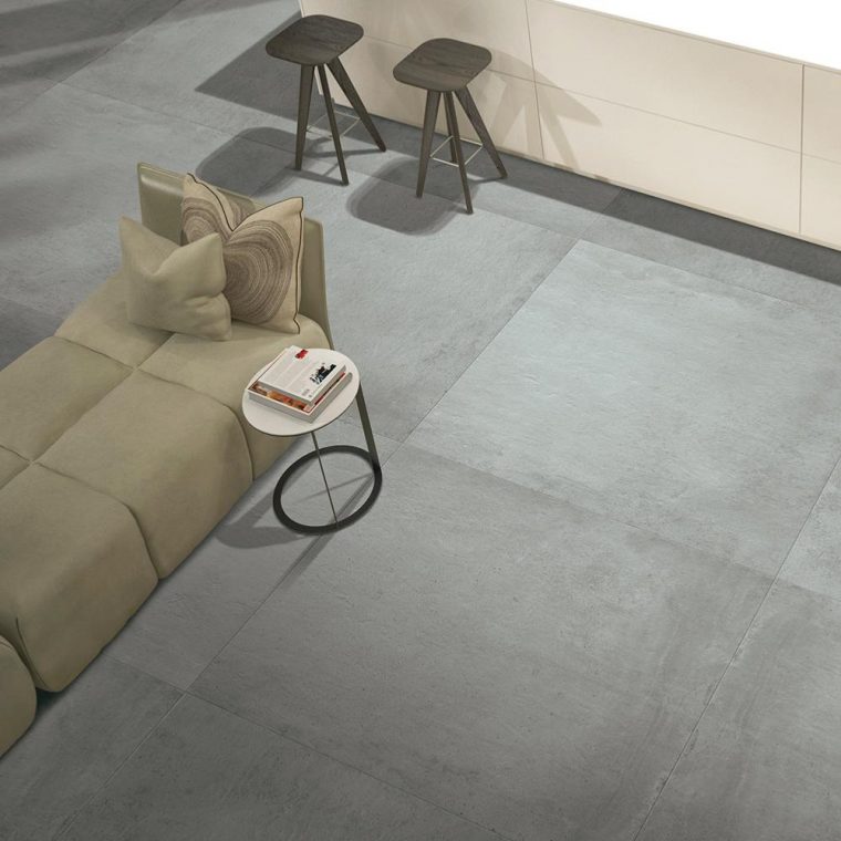 Carrelage Grand Format Effet Béton Gris 100X100 Dust Naturel Rectifié,  Collection Gravity Cercom pour Carrelage Grand Format
