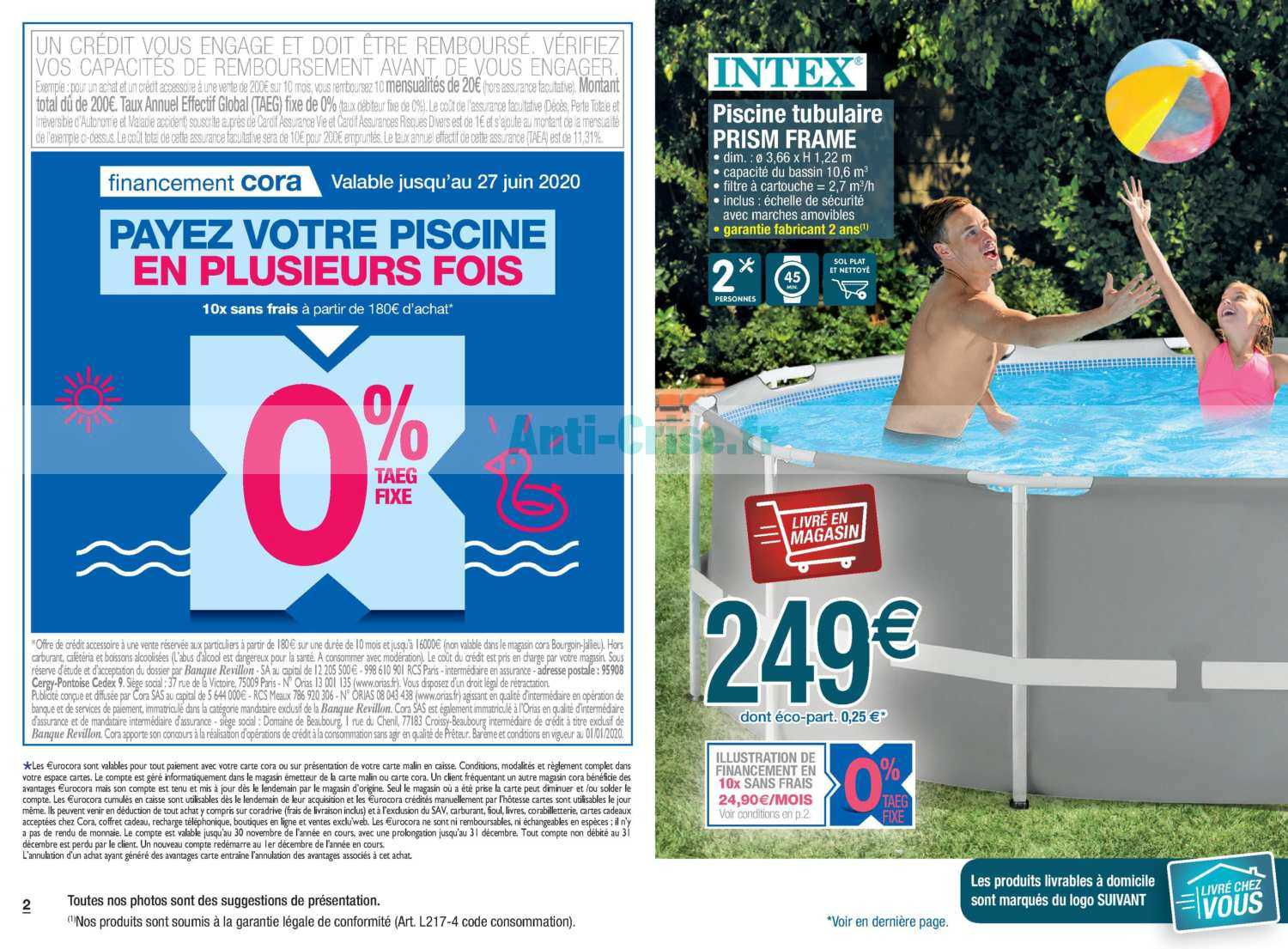 Catalogue Cora Du 07 Avril Au 27 Juin 2020 (Piscine &amp; Spa ... intérieur Piscine Hors Sol Bois Cora