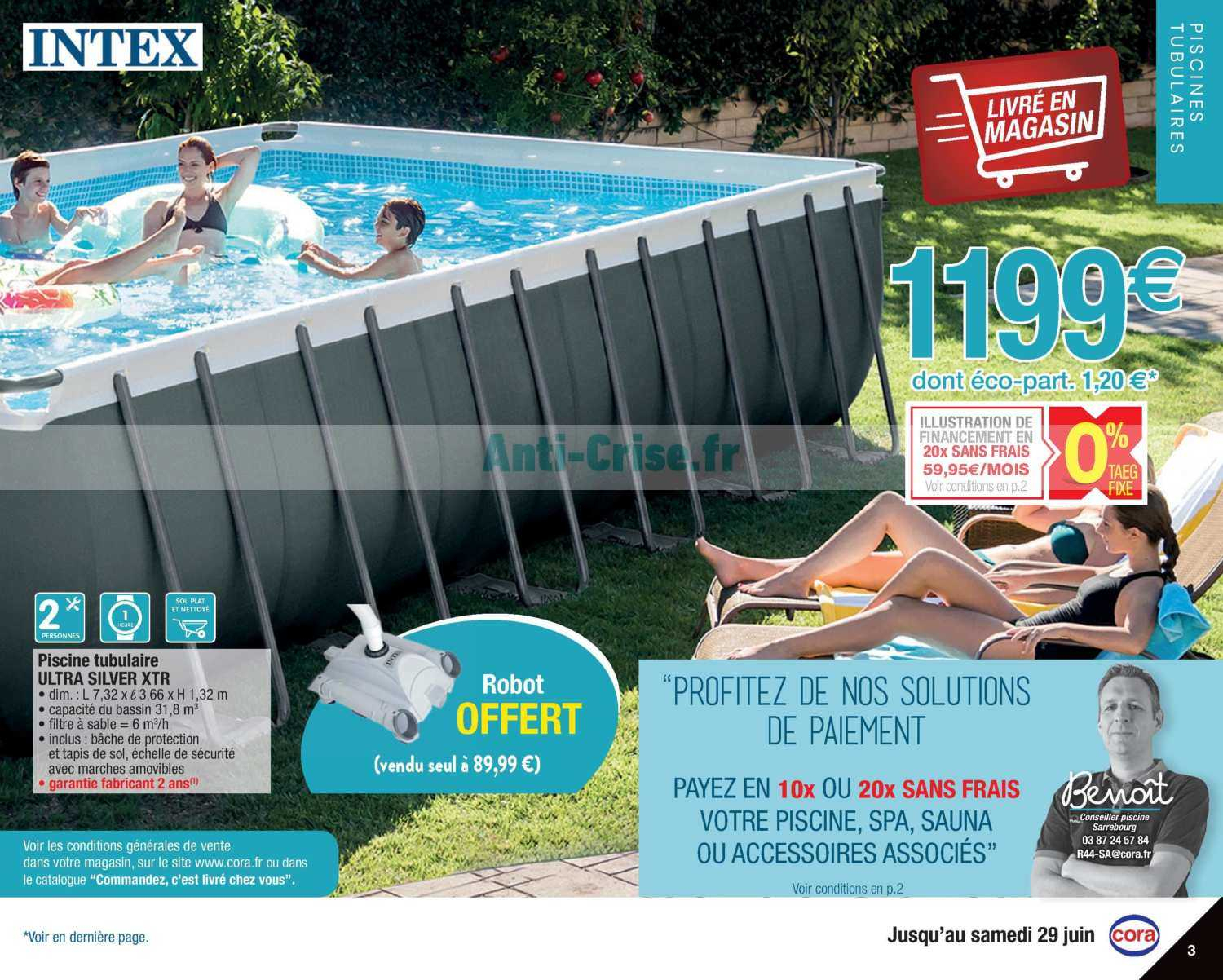 Catalogue Cora Du 09 Avril Au 30 Juin 2019 (Piscine Et Spa ... tout Piscine Hors Sol Bois Cora