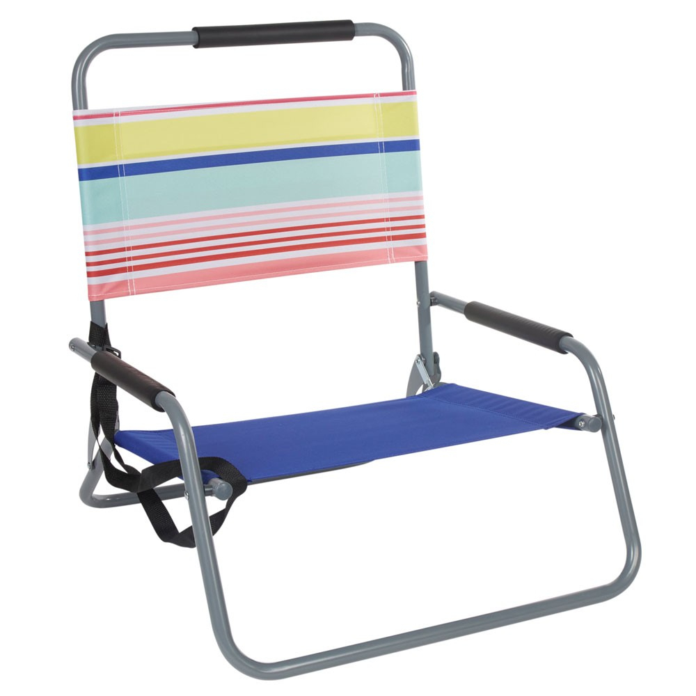 Chaise De Plage Pliable Popblock Motif Bayadère Multicolore avec