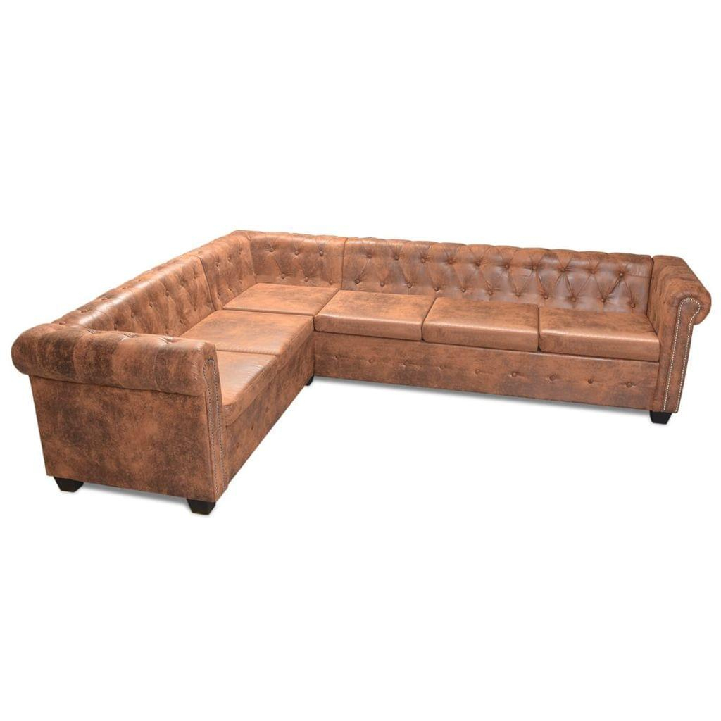 Chesterfield Ecksofa pour Canap D&amp;#039;angle Chesterfield Brenton