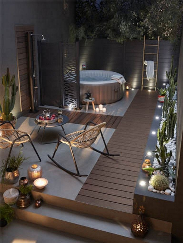 Comment Décorer Une Terrasse Avec Du Noir | Decoration ... serapportantà Idée Déco Jardin